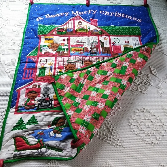 Cute Vintage "A Beary Merry Christmas" wall hand decoration - Picture 4 of 7